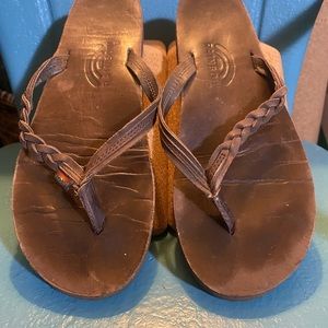 Braided Rainbow Flip Flops